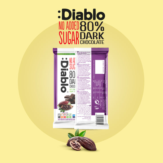 Dark Chocolate 80% with Stevia (75g)