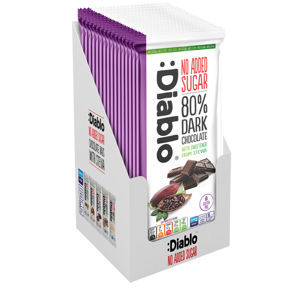 Dark Chocolate 80% with Stevia (75g)