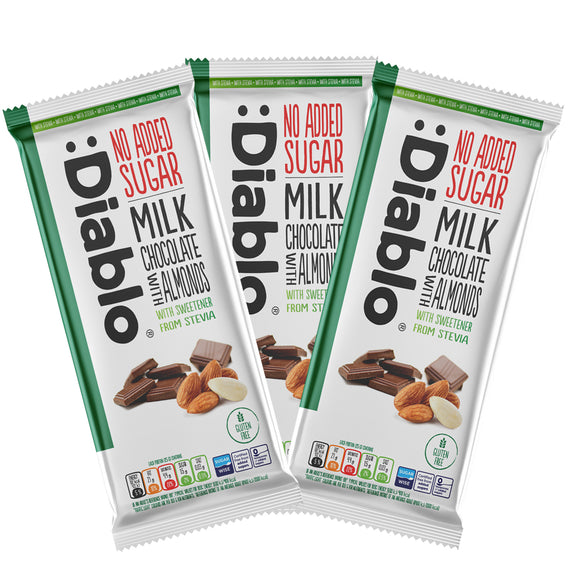 Milk Chocolate with Almonds with Stevia (75g)