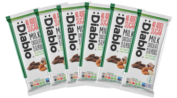 Milk Chocolate with Almonds with Stevia (75g)